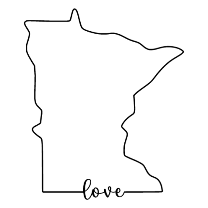 Minnesota Map Outline Printable State Shape Stencil Pattern