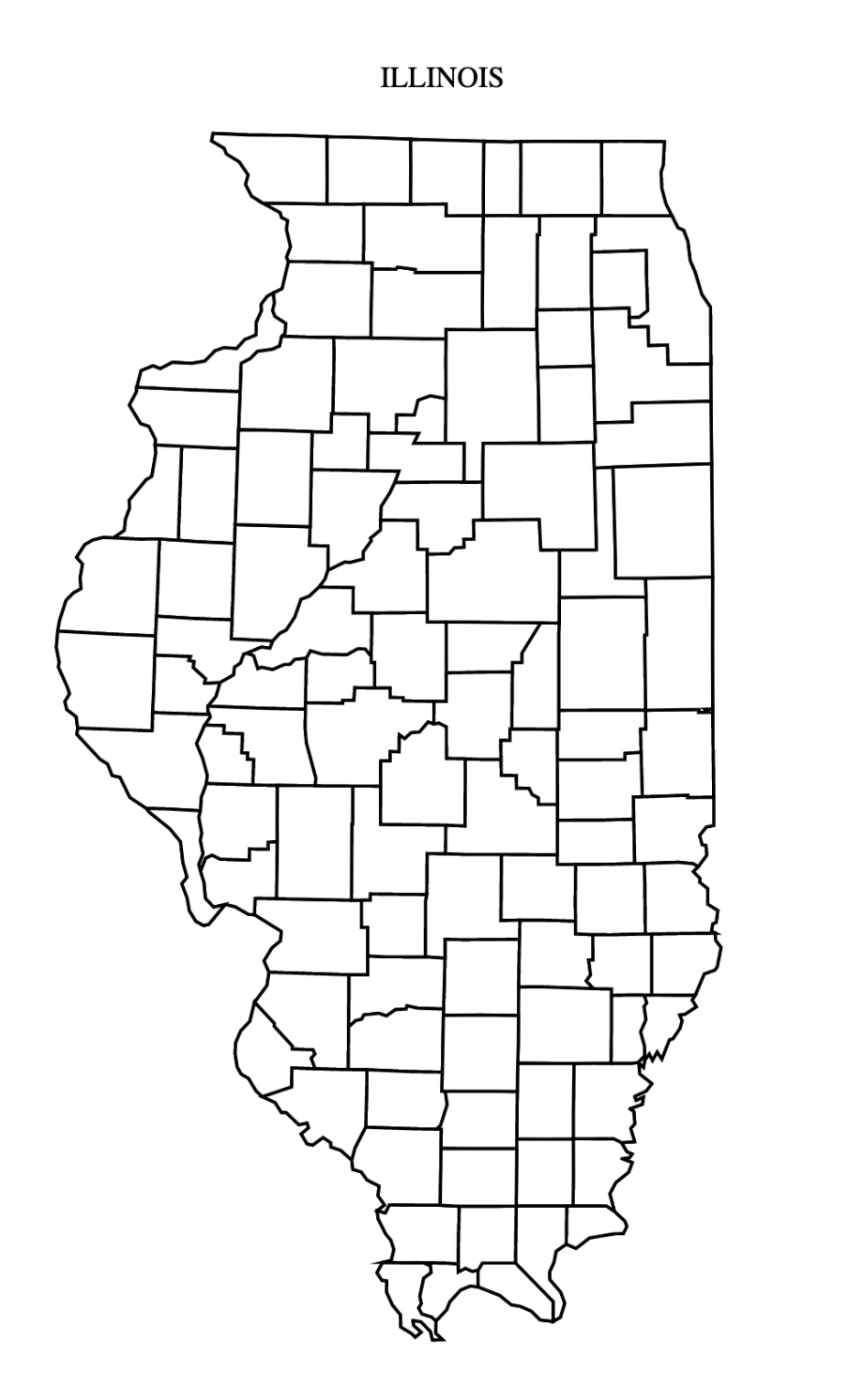 Illinois County Map Editable Printable State County Maps