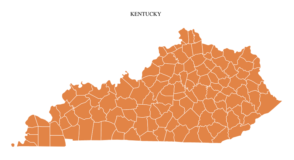 Kentucky County Map Editable Printable State County Maps