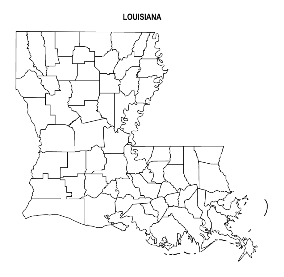 Louisiana County Map Editable Printable State County Maps