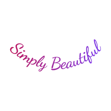 Elegant curved script text template in pink and purple