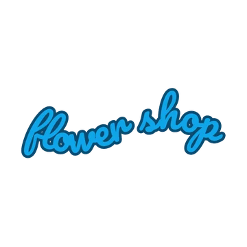Wavy script sticker text template in blue handwritten style