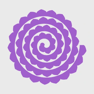 Dahlia paper flower template with pointed lotus petals