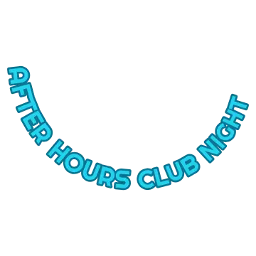 Neon spiral text template with outlined letters