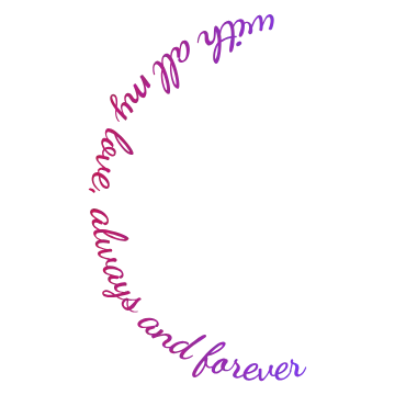 Script spiral text template in flowing handwriting