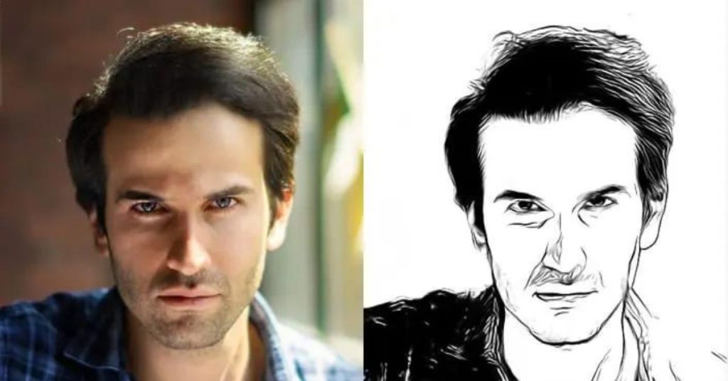 turn photo into line drawing