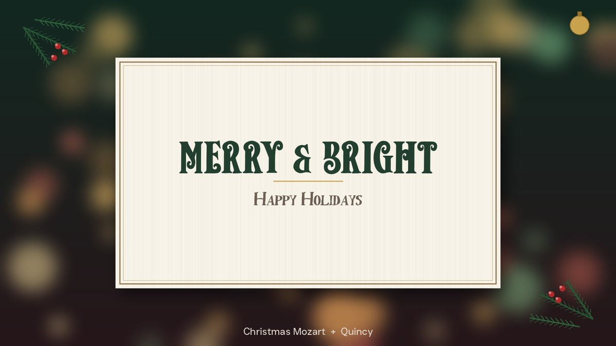 Merry and Bright happy holidays elegant Christmas font pairing on a cozy holiday sign mockup