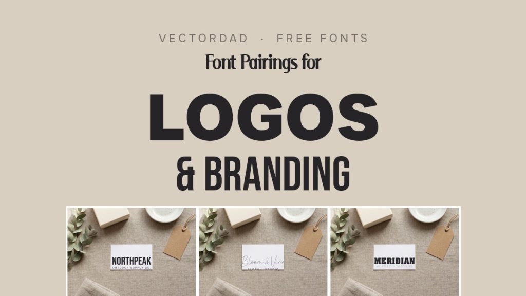 10 font pairings for logos and branding free fonts featured image