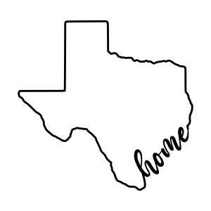 Free Texas outline with HOME on border, cricut or Silhouette design, vector image, pattern, map shape cutting file