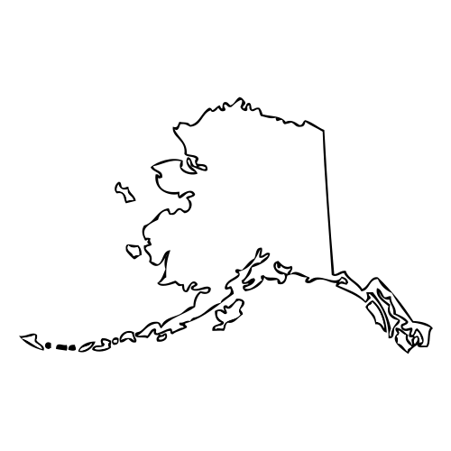 Free Alaska map outline shape state stencil clip art scroll saw pattern print download silhouette or cricut design free template, cutting file