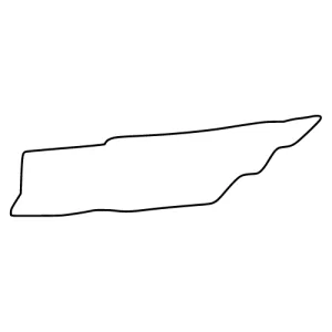 Free Tennessee map outline shape state stencil clip art scroll saw pattern print download silhouette or cricut design free template, cutting file.
