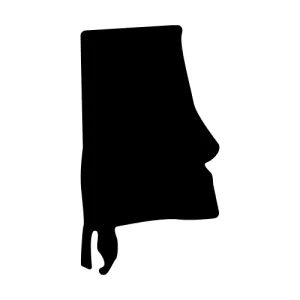 Free Alabama silhouette map shape state stencil clip art scroll saw pattern print download cricut design free template, cutting file