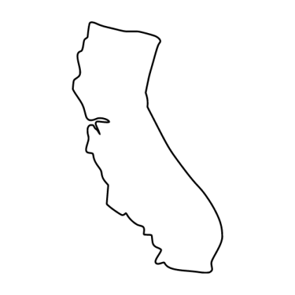 California vector Map Outline ready to cut for Cricut, Silhouette, and other laser cutting and craft cutting machines.