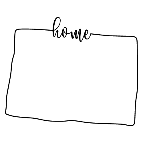 Free Colorado Vector Outline with “Home” on Border