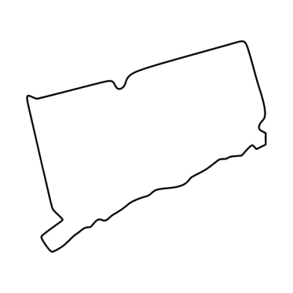 Connecticut vector Map Outline ready to cut for Cricut, Silhouette, and other laser cutting and craft cutting machines.