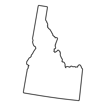 Idaho Map - Outline, Printable State, Shape, Stencil, Pattern - Outline ...