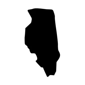 Free Illinois silhouette map shape state stencil clip art scroll saw pattern print download silhouette or cricut design free template, cutting file.