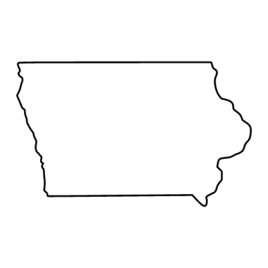 Iowa Map - Outline, Printable State, Shape, Stencil, Pattern - Outline ...