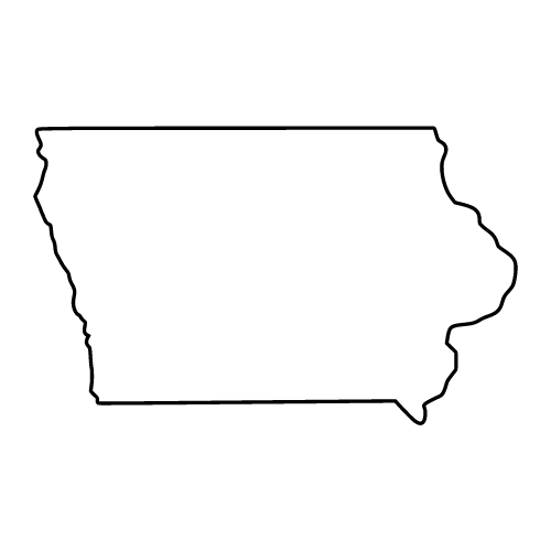 Free Iowa map outline shape state stencil clip art scroll saw pattern print download silhouette or cricut design free template, cutting file.