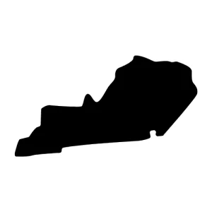 Free Kentucky silhouette map shape state stencil clip art scroll saw pattern print download silhouette or cricut design free template, cutting file.