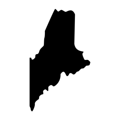 Free Maine silhouette map shape state stencil clip art scroll saw pattern print download silhouette or cricut design free template, cutting file.