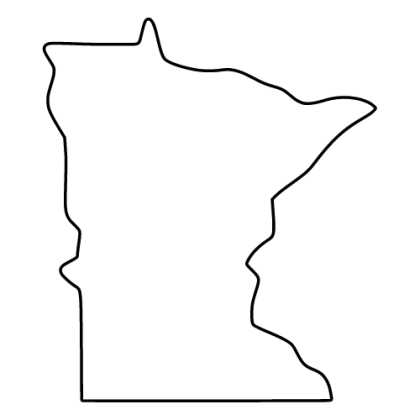 Minnesota Map Outline ready to cut for Cricut, Silhouette, and other laser cutting and craft cutting machines.