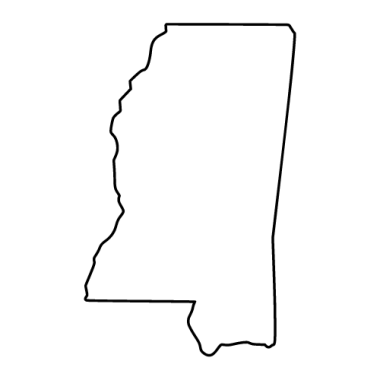 Mississippi Map - Outline, Printable State, Shape, Stencil, Pattern ...