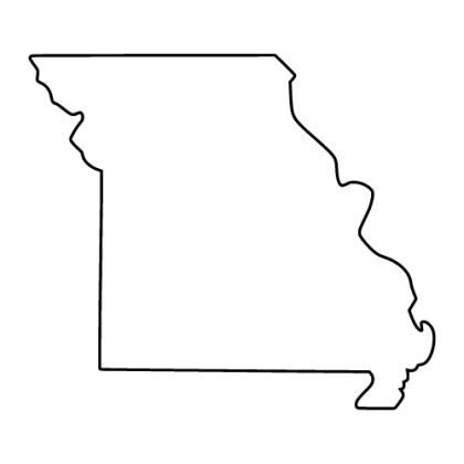 Missouri Map Outline ready to cut for Cricut, Silhouette, and other laser cutting and craft cutting machines.