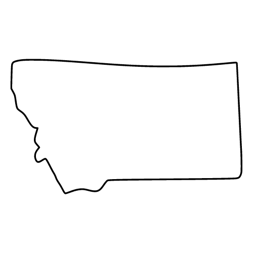 Montana Map Outline ready to cut for Cricut, Silhouette, and other laser cutting and craft cutting machines.
