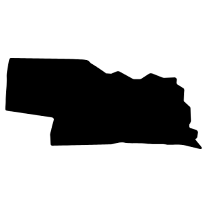 Free Nebraska silhouette map shape state stencil clip art scroll saw pattern print download silhouette or cricut design free template, cutting file.