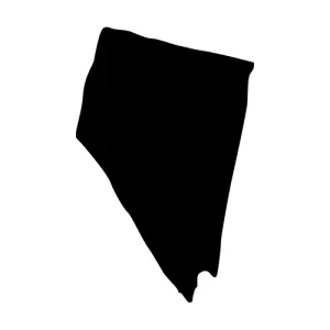 Free Nevada silhouette map shape state stencil clip art scroll saw pattern print download silhouette or cricut design free template, cutting file.