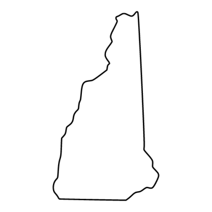 Free New Hampshire map outline shape state stencil clip art scroll saw pattern print download silhouette or cricut design free template, cutting file.