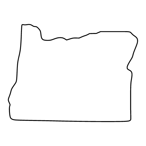 Oregon Map Outline ready to cut for Cricut, Silhouette, and other laser cutting and craft cutting machines.