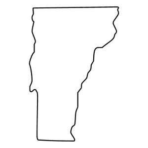 Free Vermont map outline shape state stencil clip art scroll saw pattern print download silhouette or cricut design free template, cutting file.