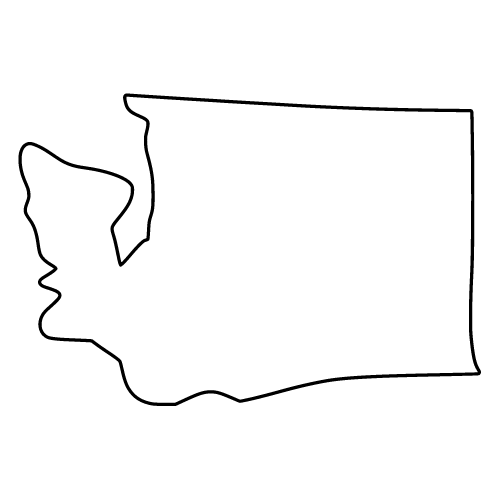 Washington Map Outline ready to cut for Cricut, Silhouette, and other laser cutting and craft cutting machines.