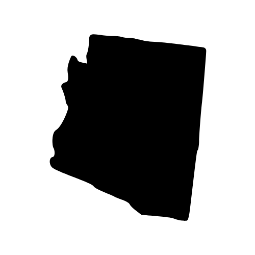 Arizona Silhouette Map