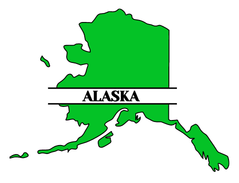 Free printable Alaska split monogram.  Personalize with your city, town, or customized text. Great for t-shirts, DIY projects, cricut, silhouette, and other cutting machines. Add your own letters and numbers.