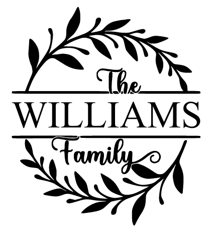 family name sign custom design template svg vector personalize free