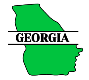 Free printable Georgia split monogram. Personalize with your city, town, or customized text.Great for t-shirts, DIY projects, cricut, silhouette, and other cutting machines. Add your own letters and numbers.
