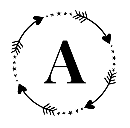 1 letter initial monogram cricut personalize