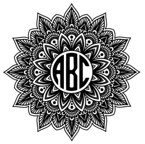 3 letter round monogram cricut free svg download personalize