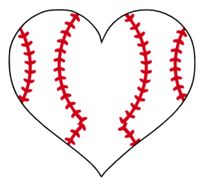 baseball pattern on heart shape svg cut file personalizable cricut