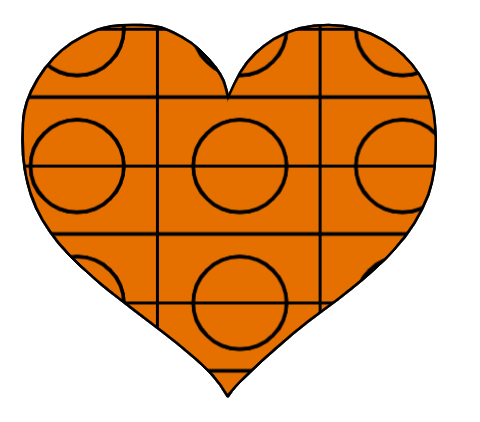 basketball pattern on heart shape svg cut file personalizable cricut