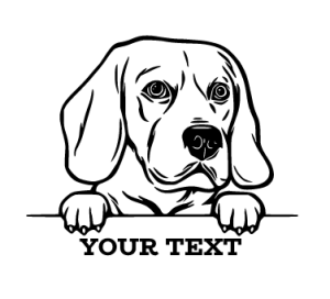 beagle terriers face monogram peeking dog svg dog face pet cricut cut file personalised download