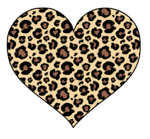 cheetah pattern on heart shape svg cut file personalizable cricut