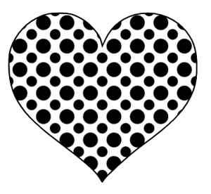 dotted pattern on heart shape svg cut file personalizable cricut