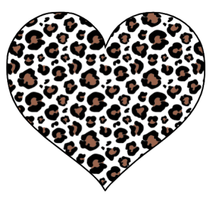 leopard pattern on heart shape svg cut file personalizable cricut
