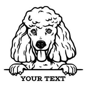 poodle terriers face monogram peeking dog svg dog face pet cricut cut file personalised download