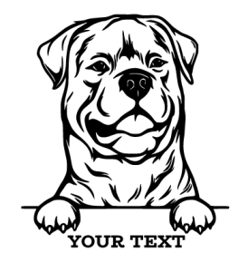 rottweilers face monogram peeking dog svg dog face pet cricut cut file personalised download