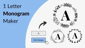 1 letter monogram maker cricut silhouette download free online tool